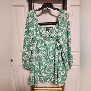 Floral Green Dress